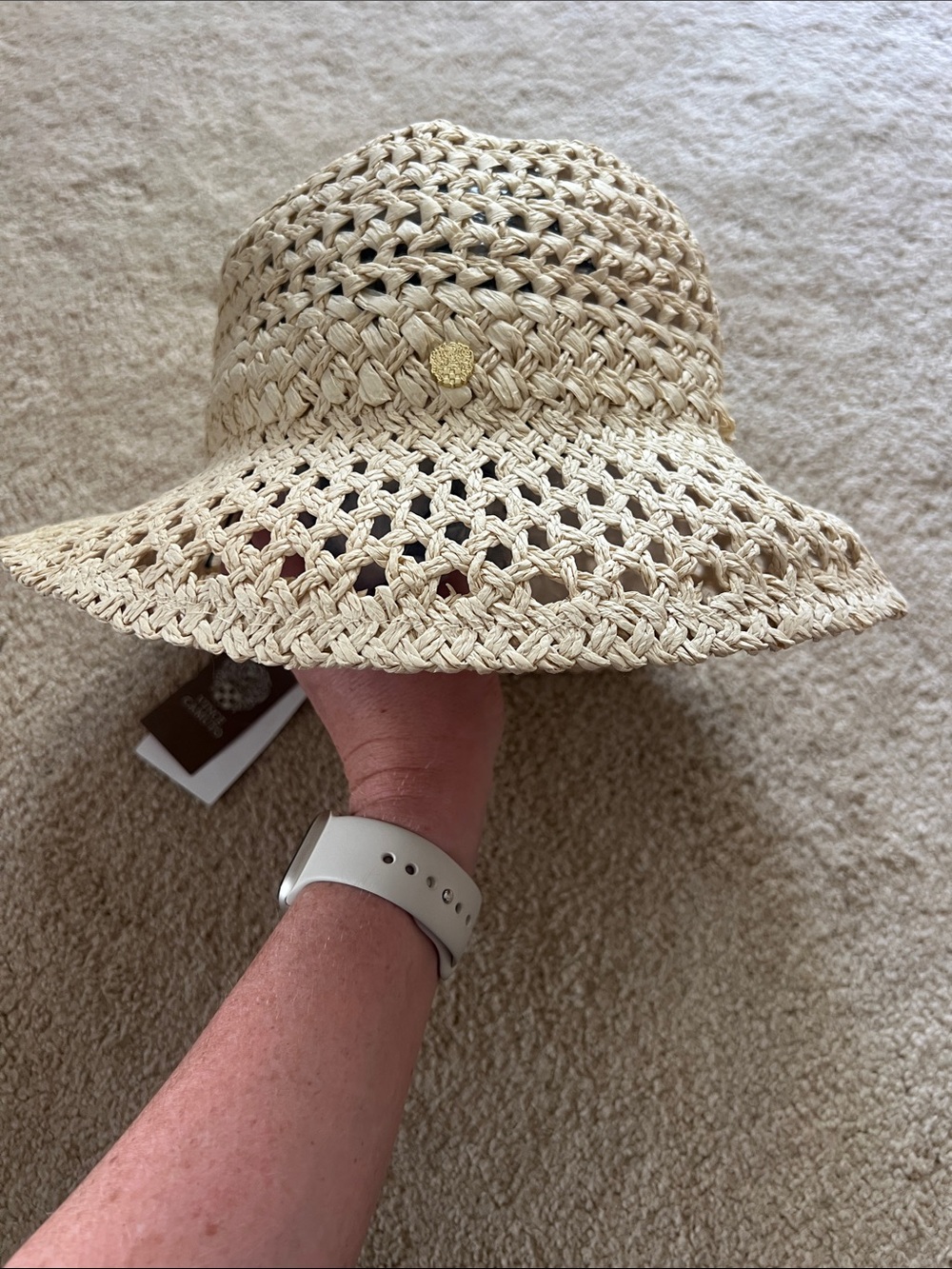 Woven Straw Sun Hat - Natural Beige